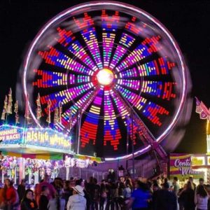 Ferris Wheel light up the night at The Monterey County Fair