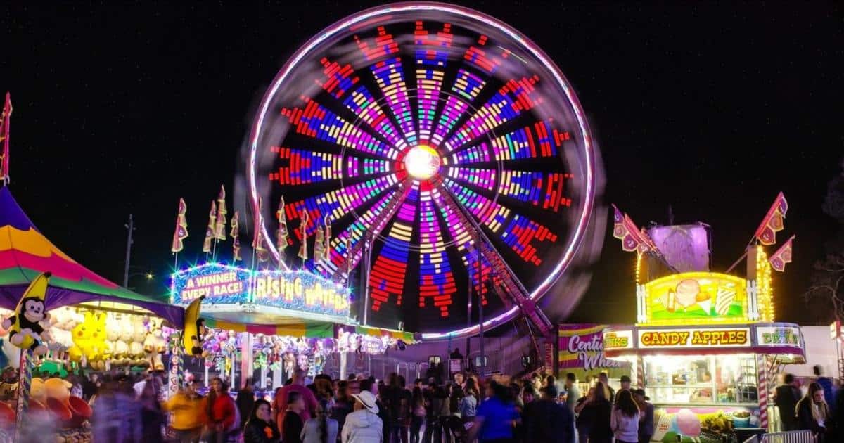 Ferris Wheel light up the night at The Monterey County Fair