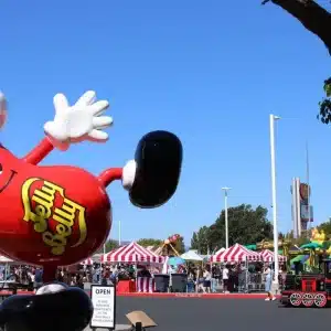 The famous jelly belly mascot at the 10th Annual Jelly Belly Candy Palooza