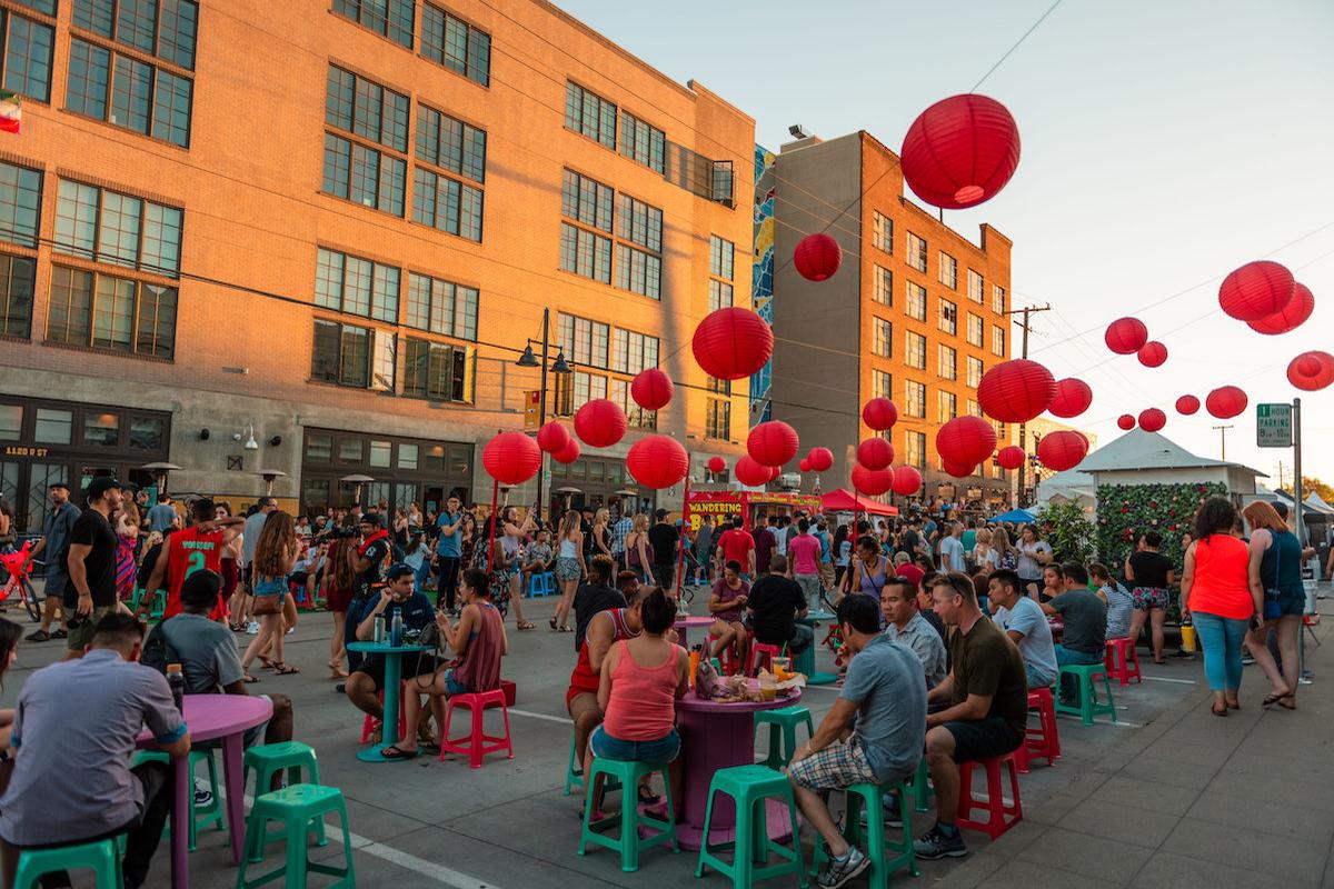 crowd flock into Our Street Night Market 2023