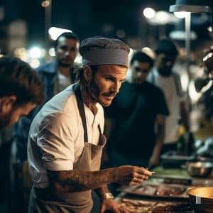 ashton kucher as street food vendor