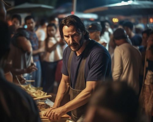 keanu reeves as street food vendor